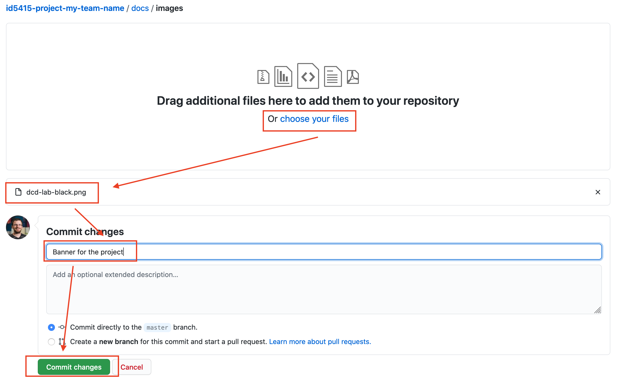 Commit changes