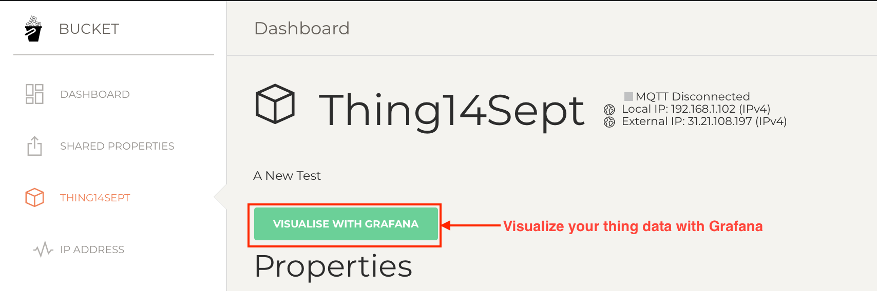 Visualize with Grafana